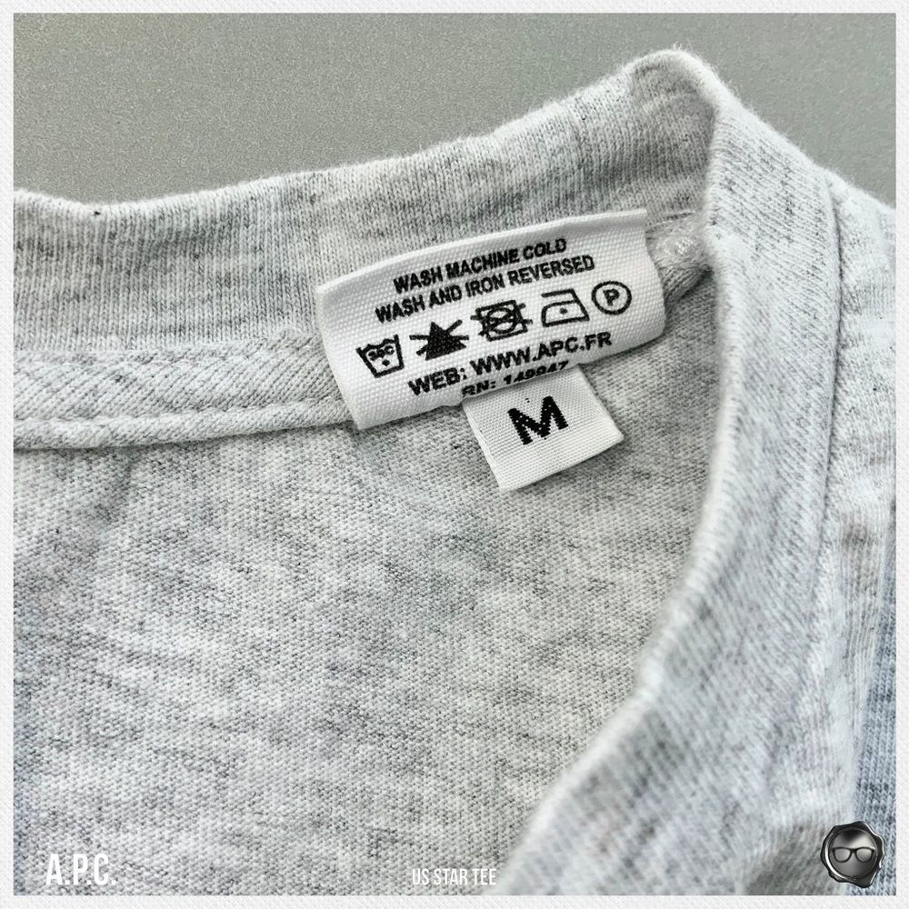 A.P.C. U.S. STAR LOGO TEE IN GREY MELANGE 2017 U.S. CAPSULE COLLECTION - Picture 8 of 15